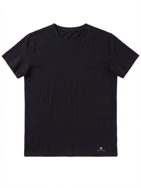 Men's Black Crew Neck T-Shirt - Domyos M